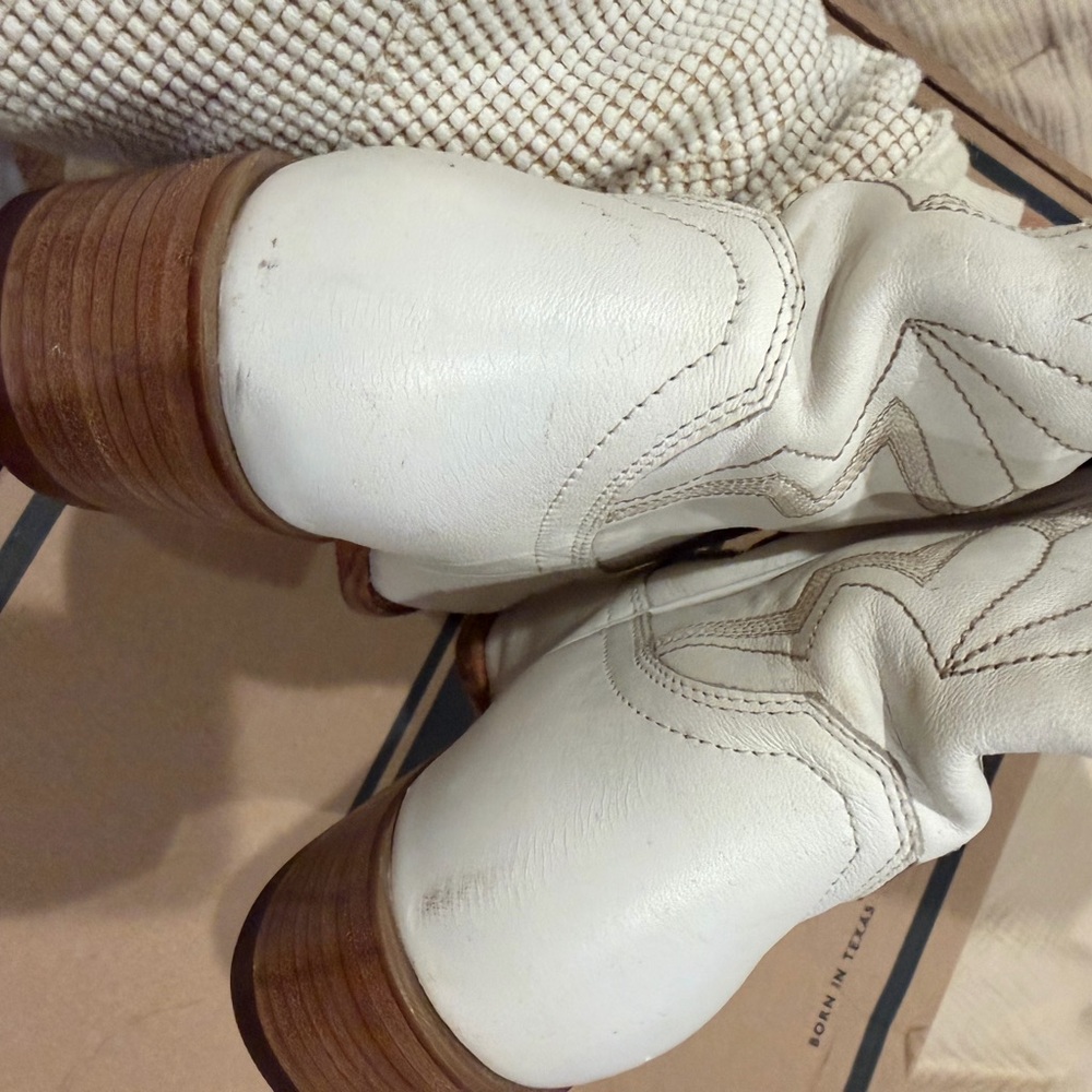 Tecovas Abby White Western Leather Boots - Picture 5 of 6